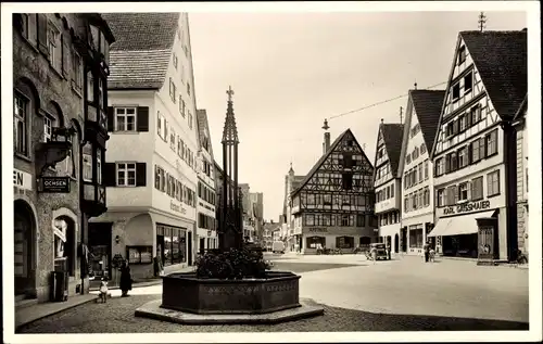 Ak Riedlingen an der Donau Württemberg, Marktplatz, Fachwerkhäuser