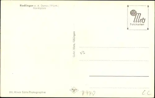 Ak Riedlingen an der Donau Württemberg, Marktplatz, Fachwerkhäuser