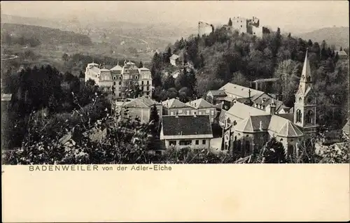 Ak Badenweiler im Schwarzwald, Blick von der Adler-Eiche auf den Ort