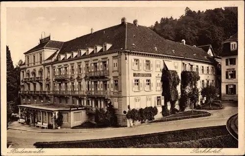 Ak Badenweiler am Schwarzwald, Parkhotel von der Straße gesehen