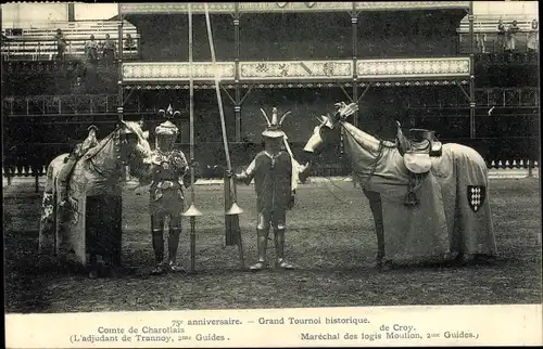 Ak Bruxelles Brüssel, Anniversaire de l'Independance Belge, Grand Tournoi, Comte de Charotlais