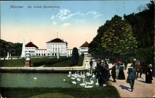 Ak Nymphenburg München Bayern, Königliches Schloss Nymphenburg