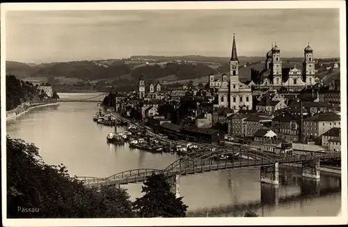Ak Passau in Niederbayern, Ortsansicht