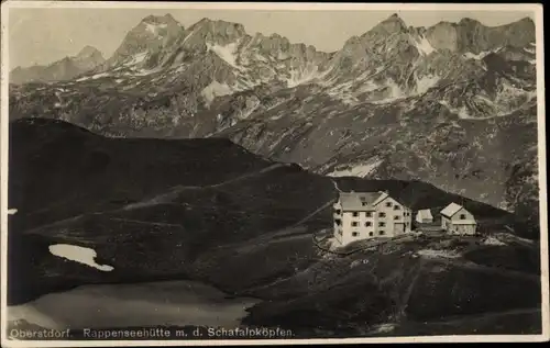 Ak Oberstdorf im Oberallgäu, Rappenseehütte m.d. Schafalpköpfen