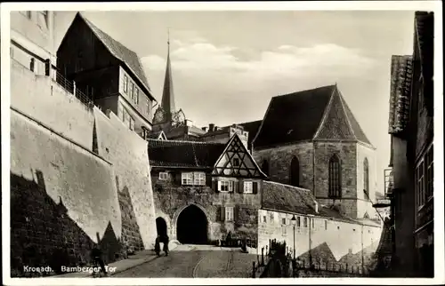 Ak Kronach in Oberfranken, Bamberger Tor