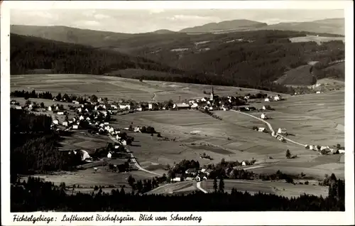 Ak Bischofsgrün im Fichtelgebirge, Panorama vom Schneeberg