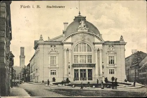 Ak Fürth in Mittelfranken Bayern, Stadttheater