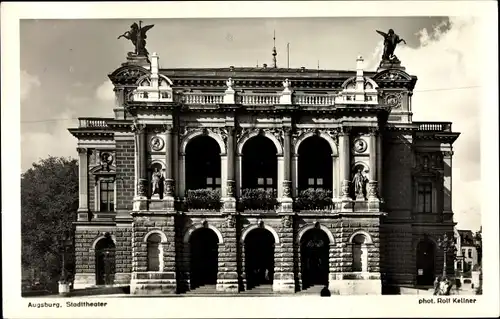 Ak Augsburg in Schwaben, Stadttheater