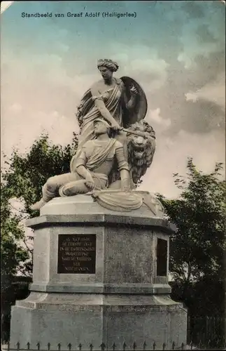 Ak Heiligerlee Oldambt Groningen Niederlande, Monument Graaf Adolf