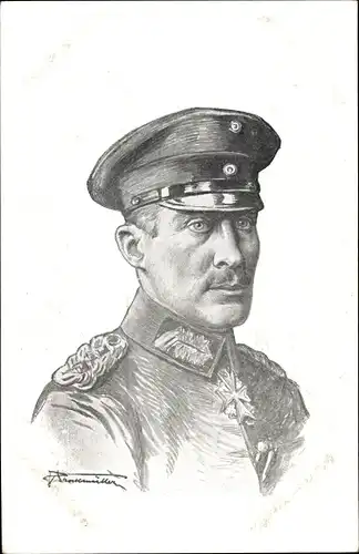 Künstler Ak Herzog Albrecht von Württemberg, Portrait in Uniform, Orden