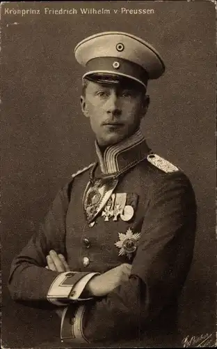 Ak Kronprinz Wilhelm von Preußen, Portrait in Uniform, Orden