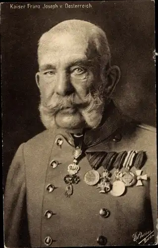 Ak Kaiser Franz Joseph I., Portrait, Orden, Uniform