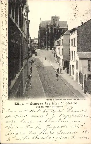 Ak Liège Lüttich Wallonien, Vue du mont St. Martin