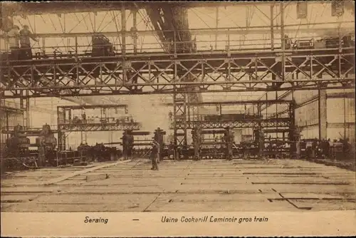 Ak Seraing Wallonien Lüttich, Usine Cockerill, Laminoir gros train