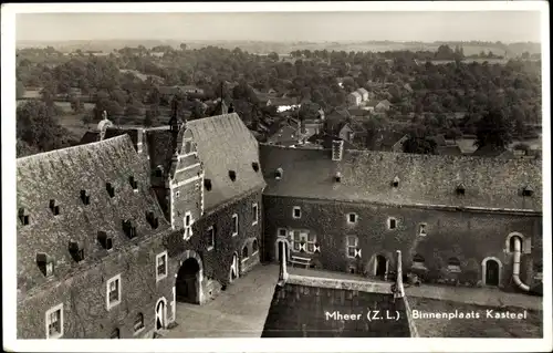 Ak Mheer Limburg Niederlande, Kasteel, Binnenplaats