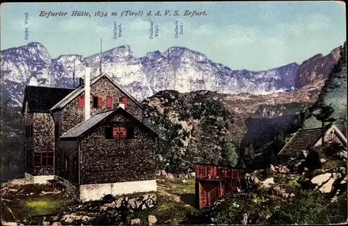 Ak Maurach Eben am Achensee Tirol, Erfurter Hütte, Photochromie, Purger 11716