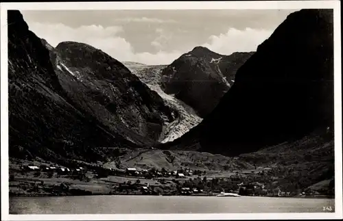 Ak Norwegen, Sundalgletscher im Maurangerfjord, Ortschaft