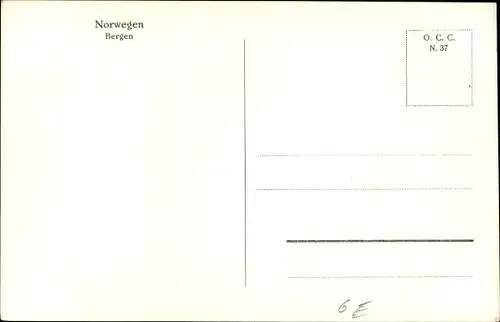 Ak Bergen Norwegen, Panorama vom Ort