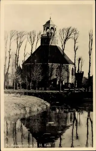 Ak Sint Annaparochie Friesland Niederlande, Ned. Herv. Kerk