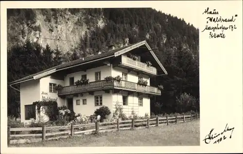 Ak Mayrhofen im Zillertal Tirol, Haus Waldraud