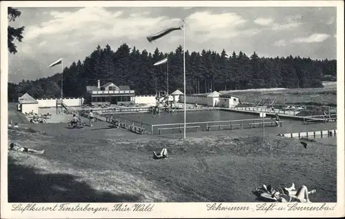 Ak Finsterbergen Friedrichroda im Thüringer Wald, Schwimmbad
