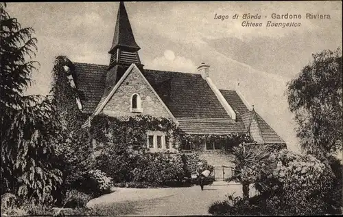 Ak Gardone Riviera Lago di Garda Lombardia, Chiesa Evangelica