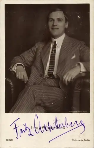 Ak Schauspieler Fritz Achterberg, Portrait, Autogramm