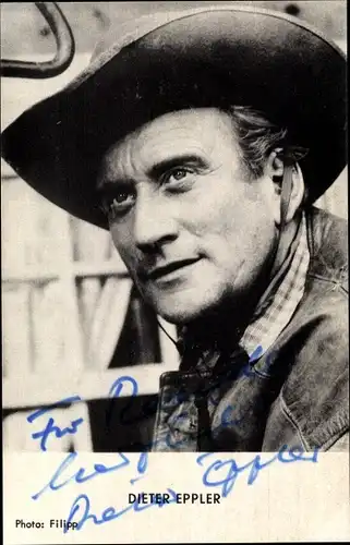 Ak Schauspieler Dieter Eppler, Portrait mit Autogramm
