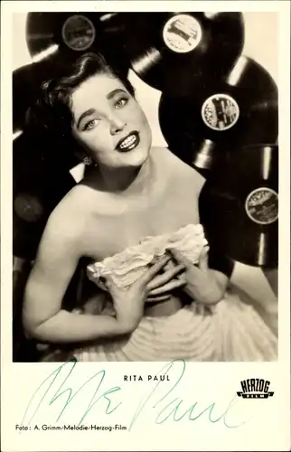 Ak Schauspielerin Rita Paul, Portrait, Autogramm