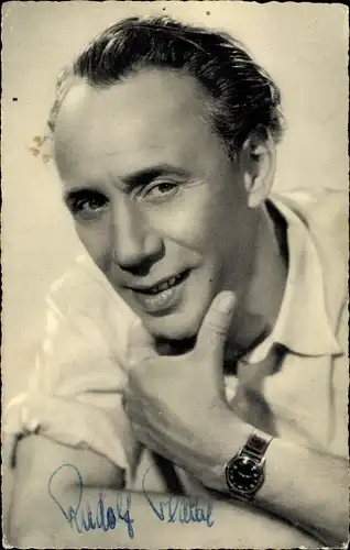 Ak Schauspieler Rudolf Platte, Portrait, Autogramm