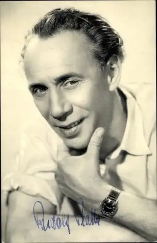 Ak Schauspieler Rudolf Platte, Portrait, Autogramm
