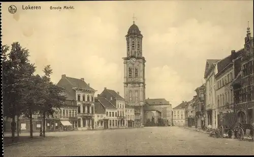 Ak Lokeren Ostflandern, Groote Markt