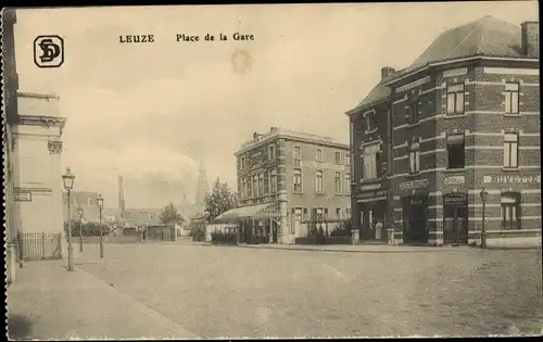 Ak Leuze Wallonien Hennegau, Place de la Gare