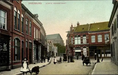Ak Doesburg Gelderland Niederlande, Korte Kerkstraat