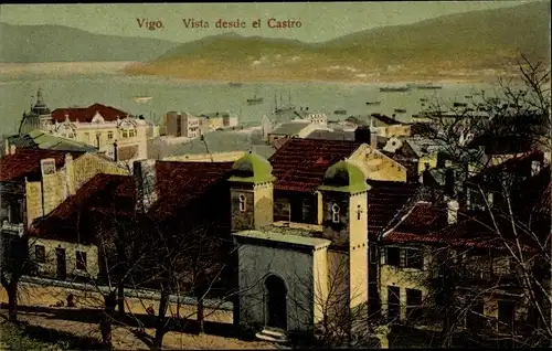 Ak Vigo Galicien Spanien, Vista desde el Castro