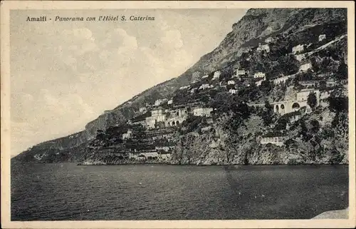 Ak Amalfi Campania, Panorama con l'Hotel S. Caterina