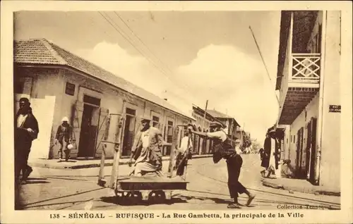 Ak Rufisque Senegal, La Rue Gambetta, la principale de la Ville