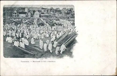 Ak Antananarivo Tananarive Madagaskar, Marchands, Marktplatz