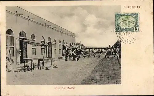 Ak Djibouti Dschibuti, Rue de Rome