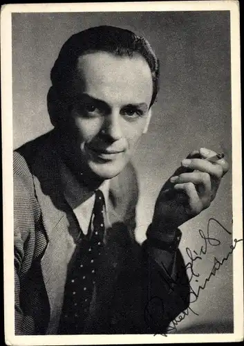Ak Schauspieler Robert Lindner, Portrait, Autogramm, Zigarette