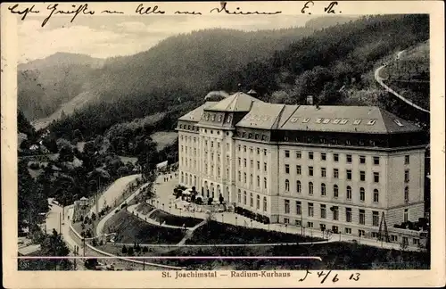 Ak Jáchymov Sankt Joachimsthal Region Karlsbad, Radium-Kurhaus