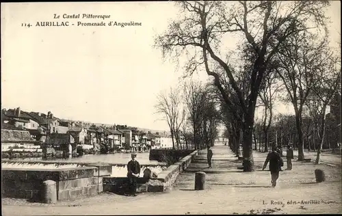 Ak Aurillac Cantal, Promenade d'Angouleme