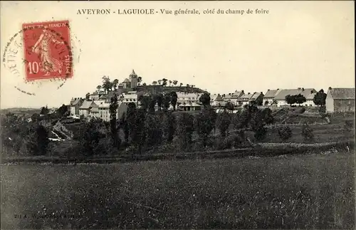 Ak Laguiole Aveyron, Gesamtansicht