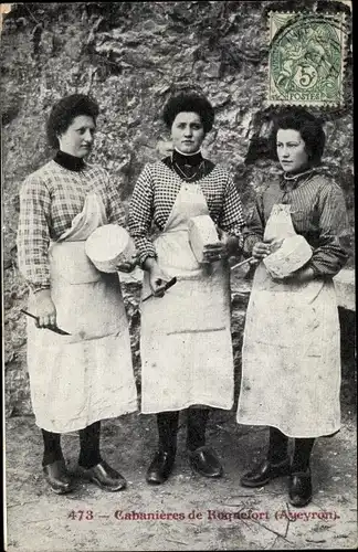 Ak Roquefort sur Soulzon Aveyron, Cabanieres