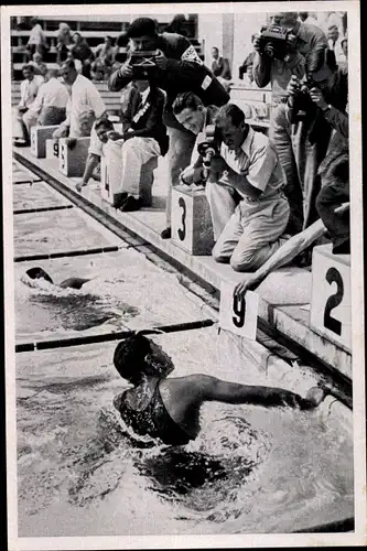 Sammelbild Olympia 1936, 1500m Freistilschwimmen, Terada, Medica