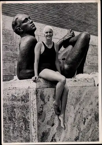 Sammelbild Olympia 1936, Schwimmerin Jeanette Campbell