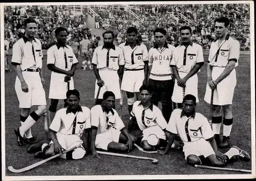 Sammelbild Olympia 1936, Indische Hockey-Mannschaft