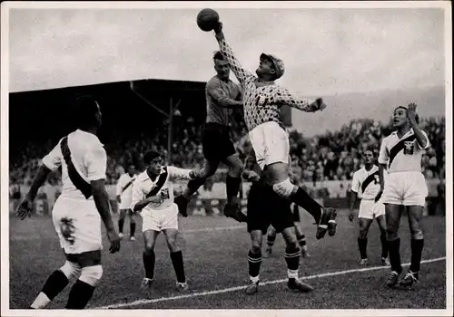 Sammelbild Olympia 1936, Handballspiel Peru gegen Österreich