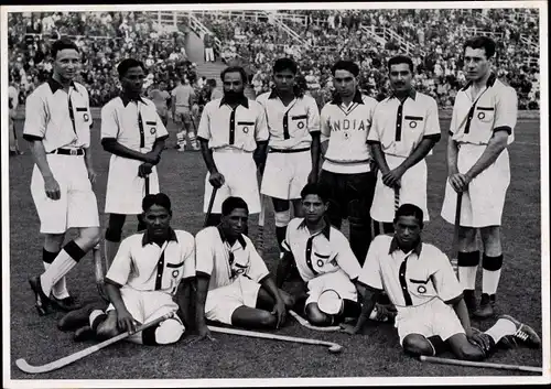 Sammelbild Olympia 1936, Indische Hockey-Mannschaft