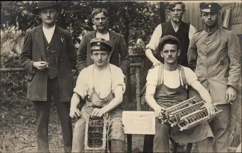 Foto Ak Mitwitz in Oberfranken, Lauterbach'sche Geschosskorbfabrikation 1914-1916